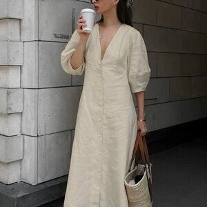 New linen summer dress (NA-KD)